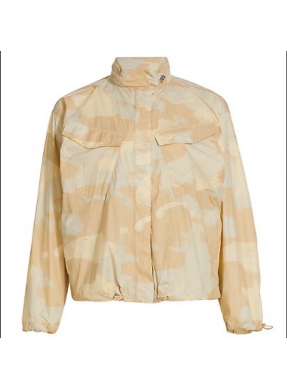 NWT Rag & Bone Beige Camo Hooded Utility Windbreaker Jacket Medium - Picture 3 of 9